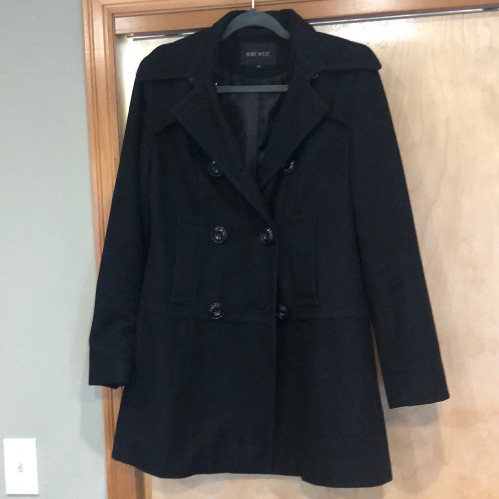 Nine West black pea coat